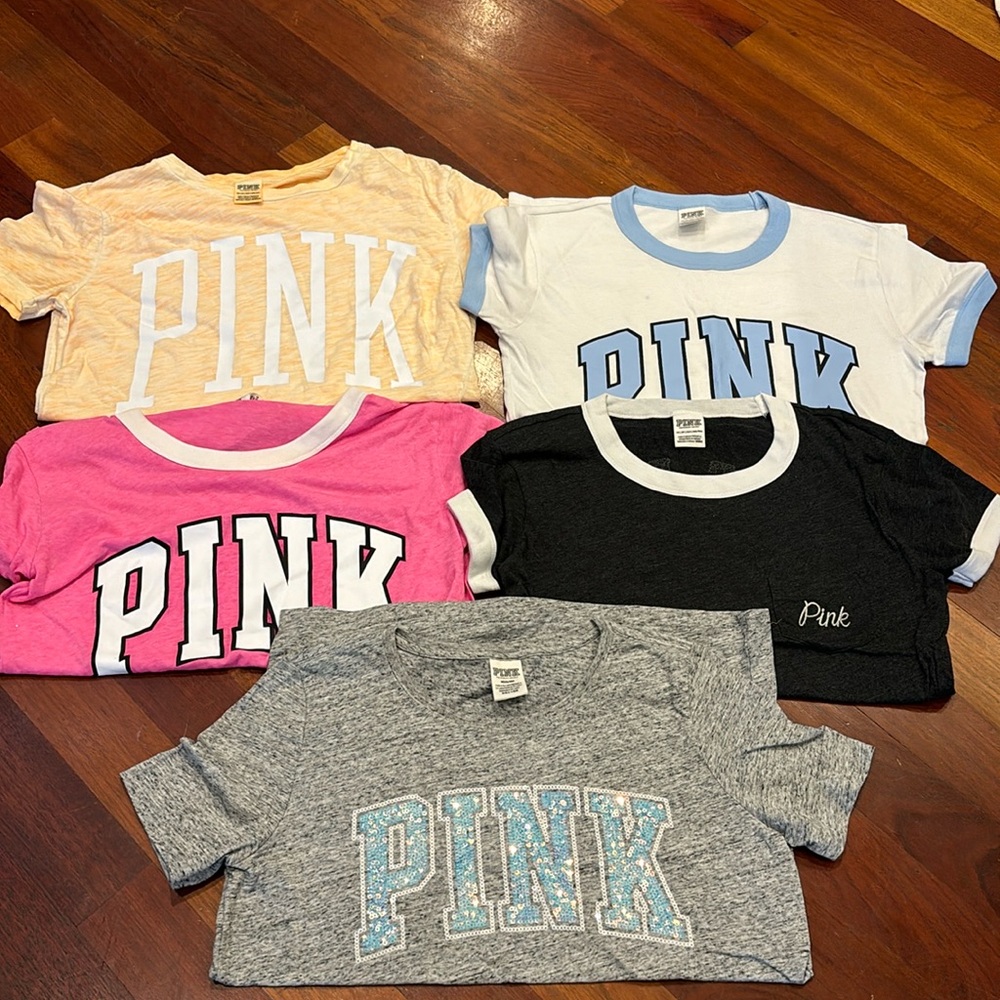 5 PACK OF PINK SHIRTS